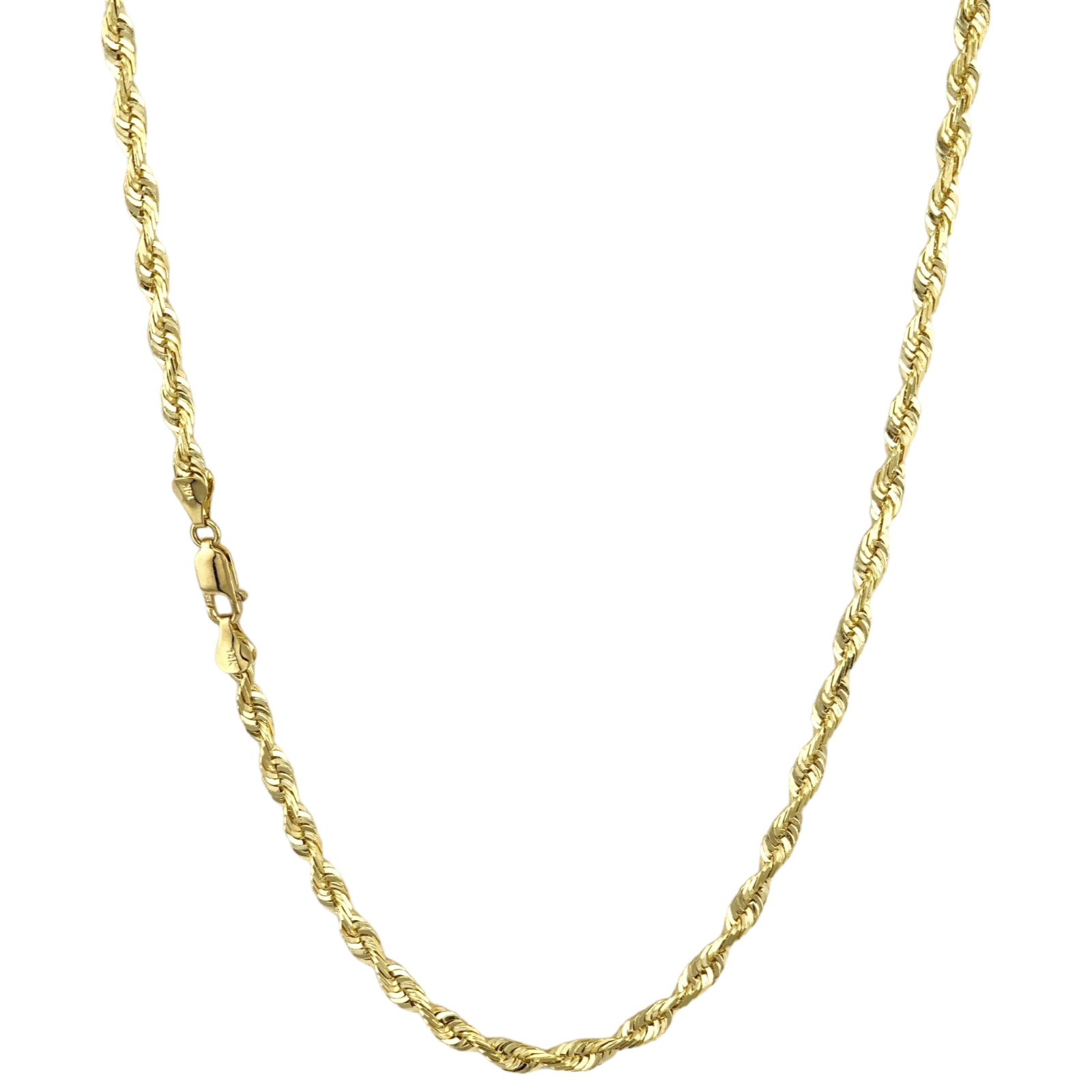 14K Gold 4.6mm Diamond-Cut Rope Chain